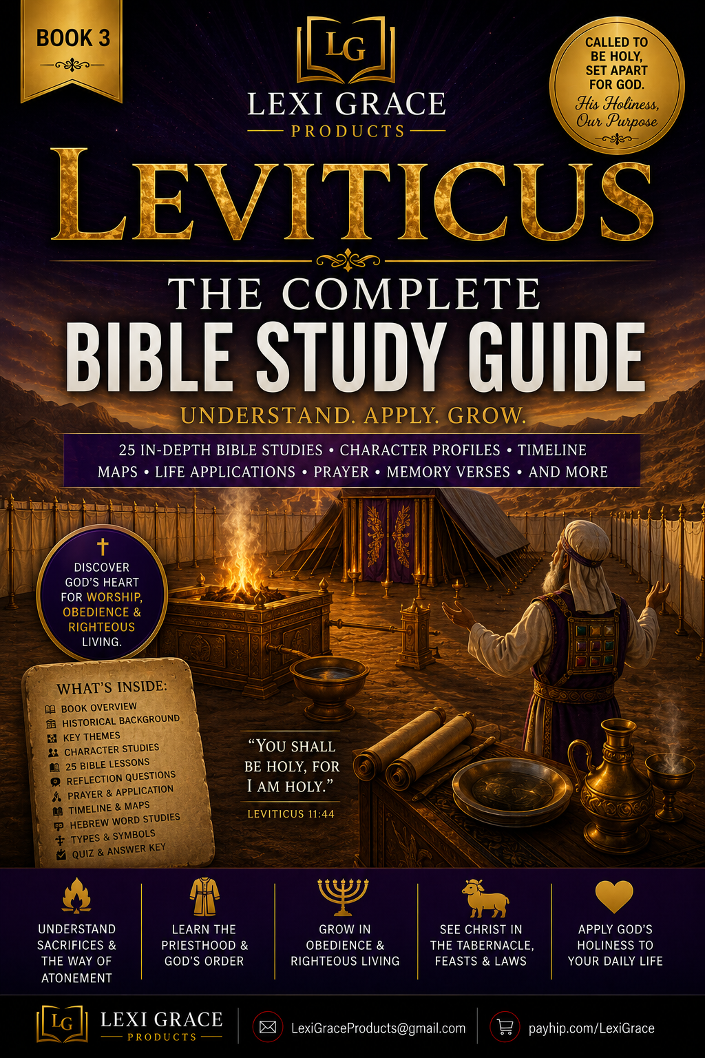 Leviticus: The Complete Bible Study Guide — 25 Lessons, Offerings & Priesthood Explained | LG Products