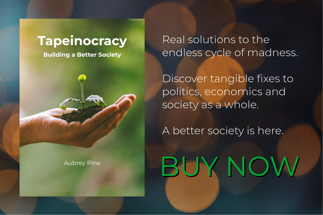 An image of the books cover alongside the text: Real solutions to the endless cycle of madness. Discover tangible fixes to politics, economics and society as a whole. A better society is here.