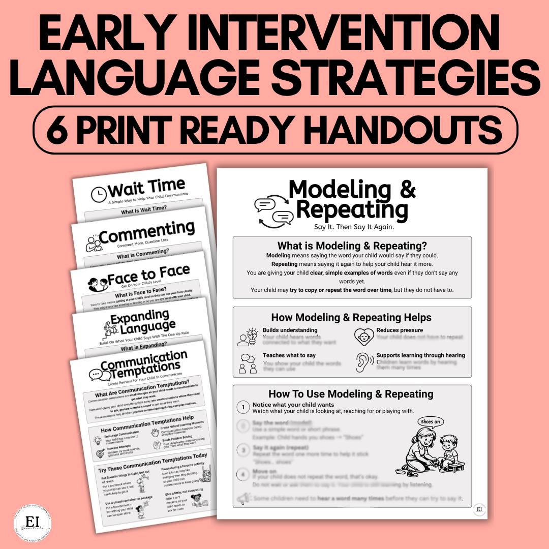 Early Intervention Language Strategies Bundle
