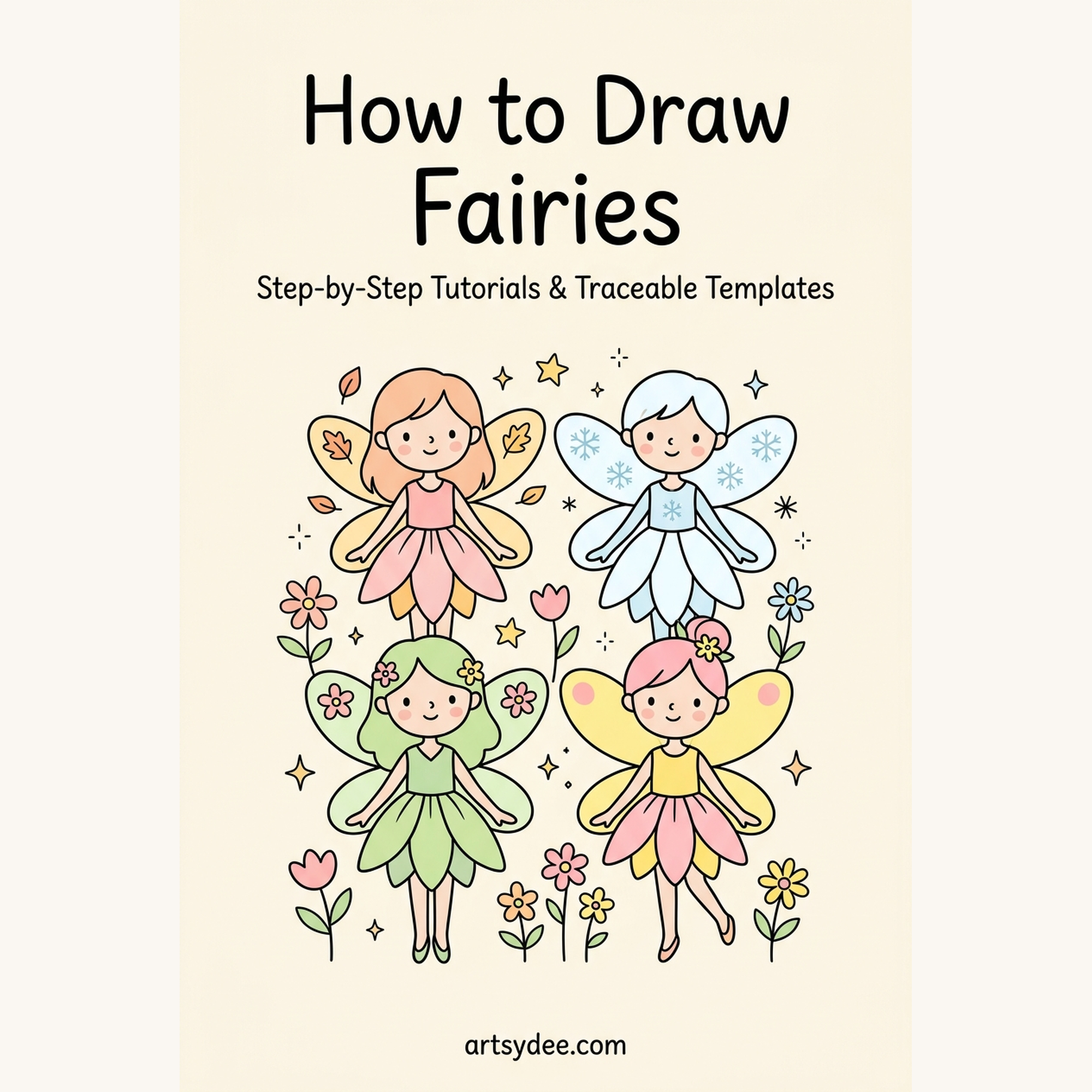 How to Draw Fairies — 8 Step-by-Step + Traceable Templates