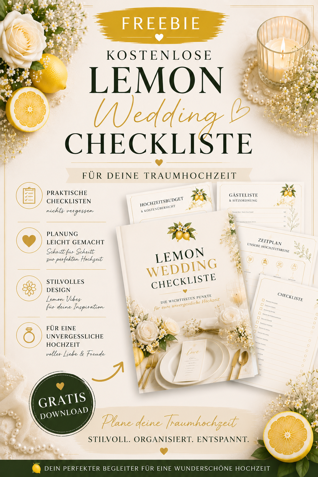 Lemon Wedding Checkliste kostenlos