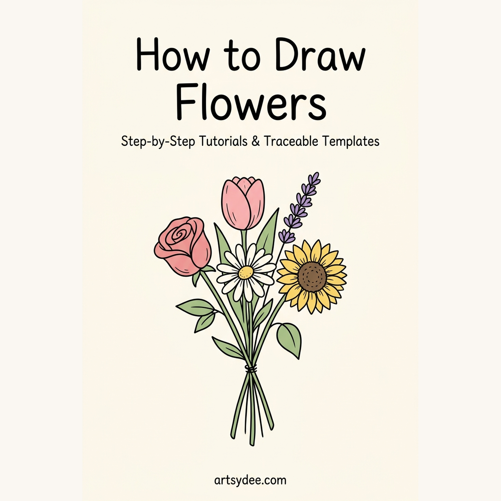 How to Draw Flowers — 8 Step-by-Step + Traceable Templates