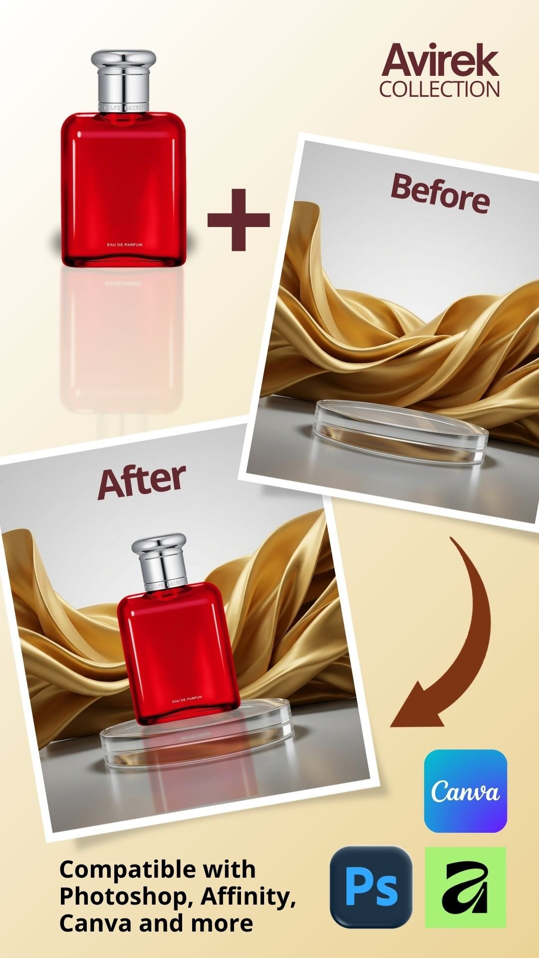 Elegant luxury mockup scene for perfume bottles, beauty products, and high-end eCommerce advertising backgrounds.