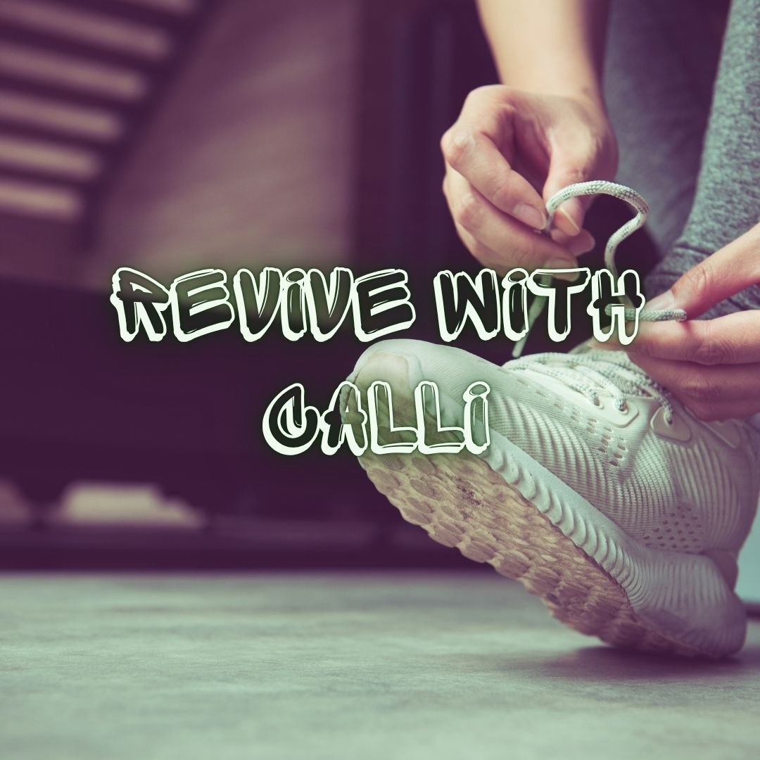 Revive with Calli logo for Registered Dietitian nutrition services, personal training, holistic wellness coaching, and handcrafted apothecary products.