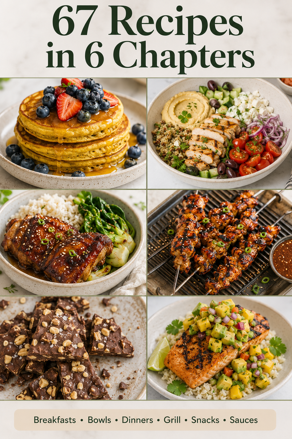 The Glow Fuel Kitchen: 67 High-Protein Anti-Inflammatory Recipes + 4-Week Meal Plan, Grocery Lists & Macro Guide — 30-Minute Meals for Women (Digital Cookbook PDF + Interactive Edition)