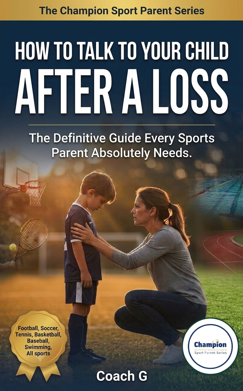 How to Talk to Your Child After a Loss ebook cover — sports parenting guide.
