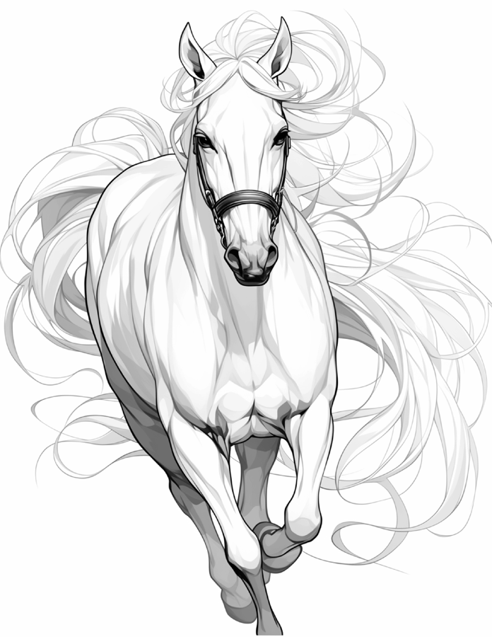 Horse Coloring Pages for Adults