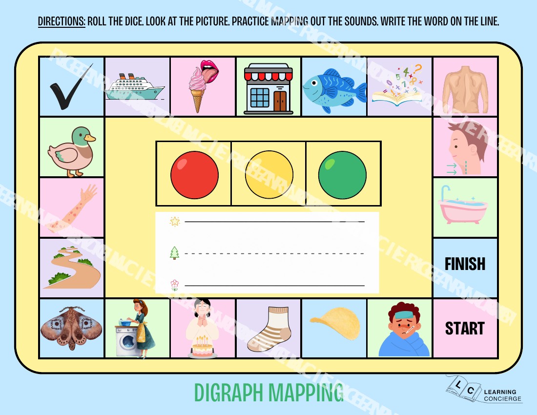 Digraph Mapping Board Game