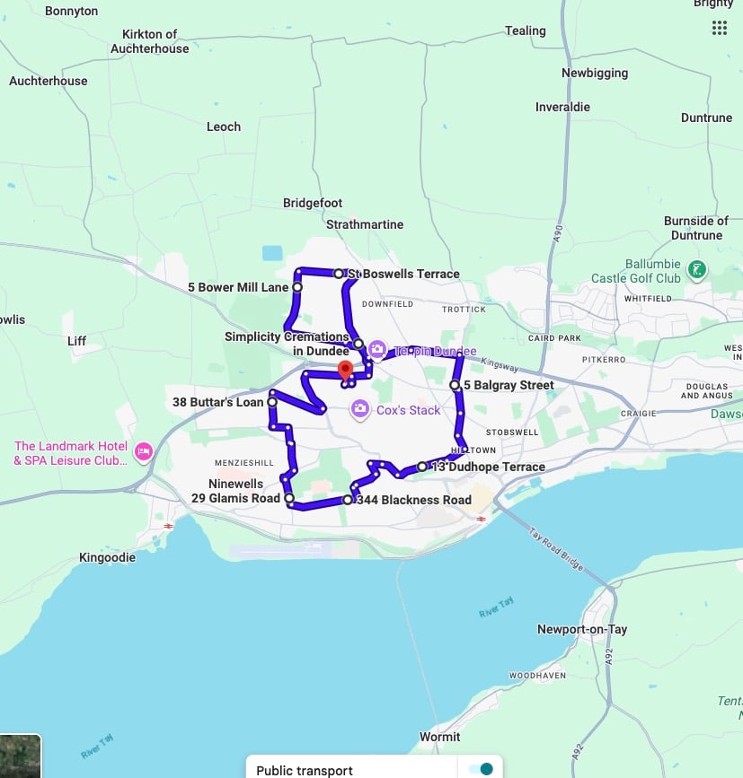 Practise real driving test routes for Dundee Driving Test Centre. This PDF includes 8 Google Maps practice routes to help learner drivers prepare confidently for the practical driving test.