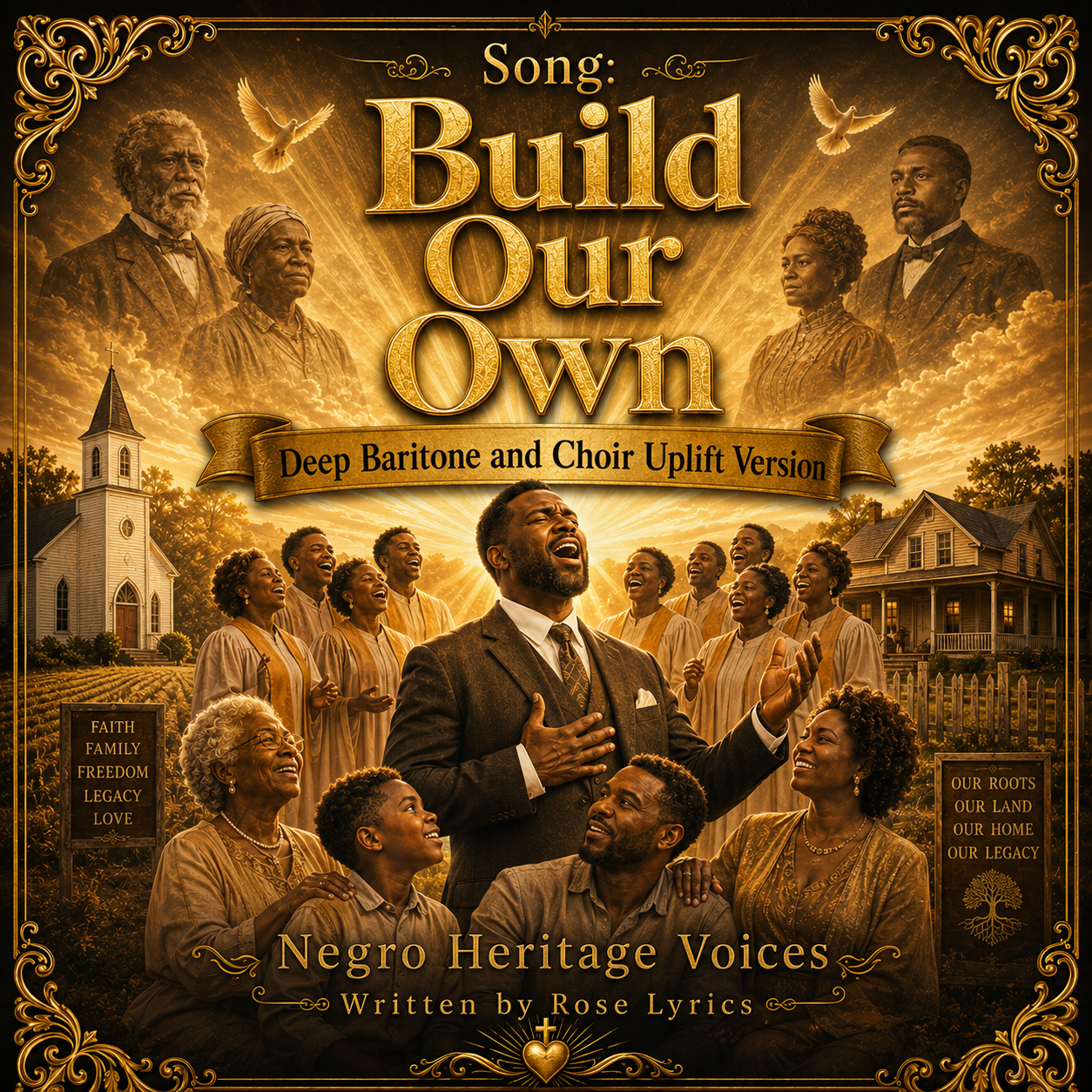 Build Our Own Deep Baritone and Choir Uplift Version by Negro Heritage Voices