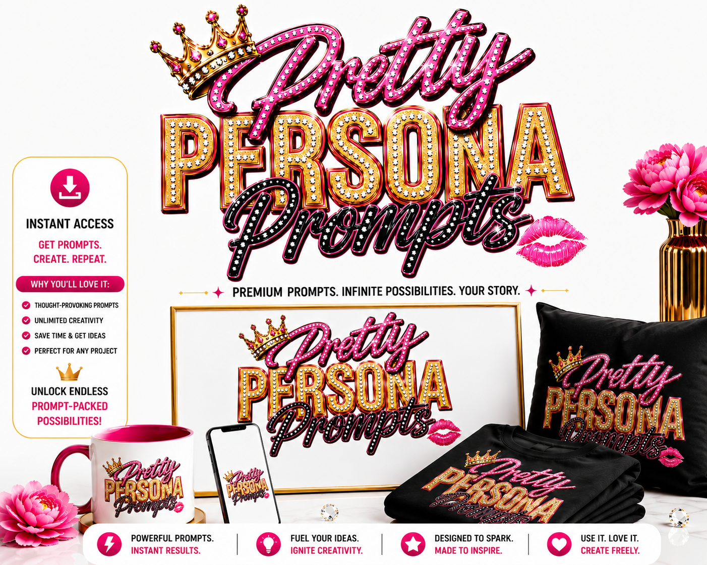 Pretty Persona Prompts Generator Canva Tool | AI Prompt Generator for ...