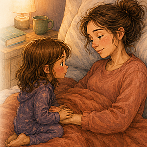 Sample interior page from Mommy Hurts Sometimes children's book.