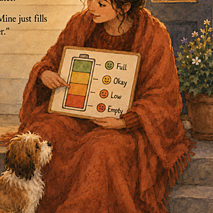 Sample interior page from Mommy's Battery children's book.