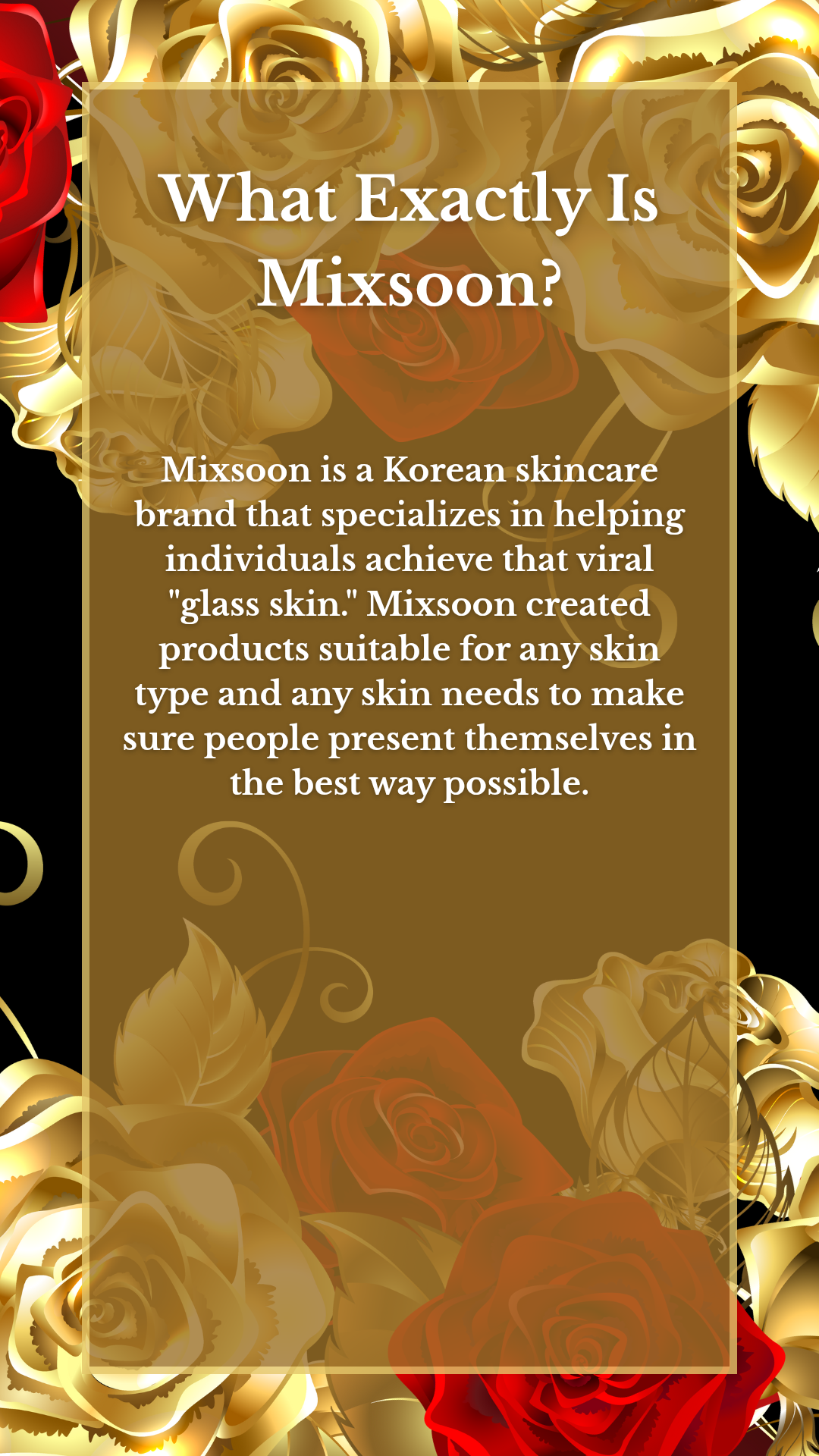 An image describing what the skincare brand Mixsoon is.