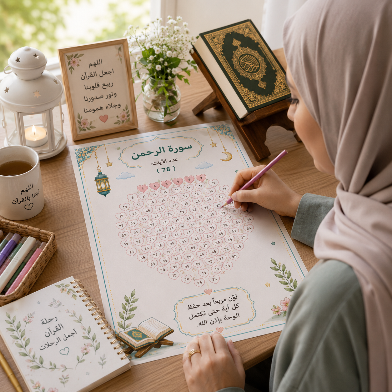 باقة لوحات متابعة حفظ القرآن الكريم – 114 سورة