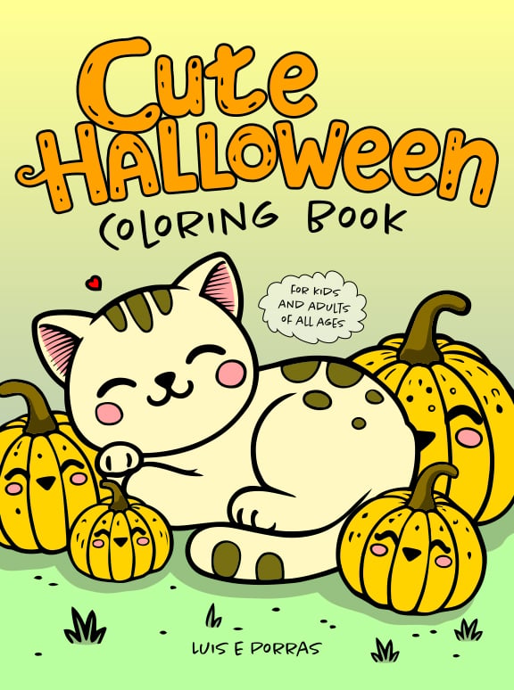 Cute Halloween Coloring Book front cover