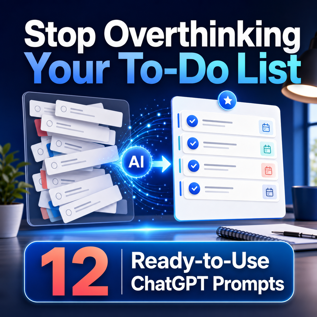 AI To-Do List Planner | 12 ChatGPT Prompts for Clear Daily Priorities