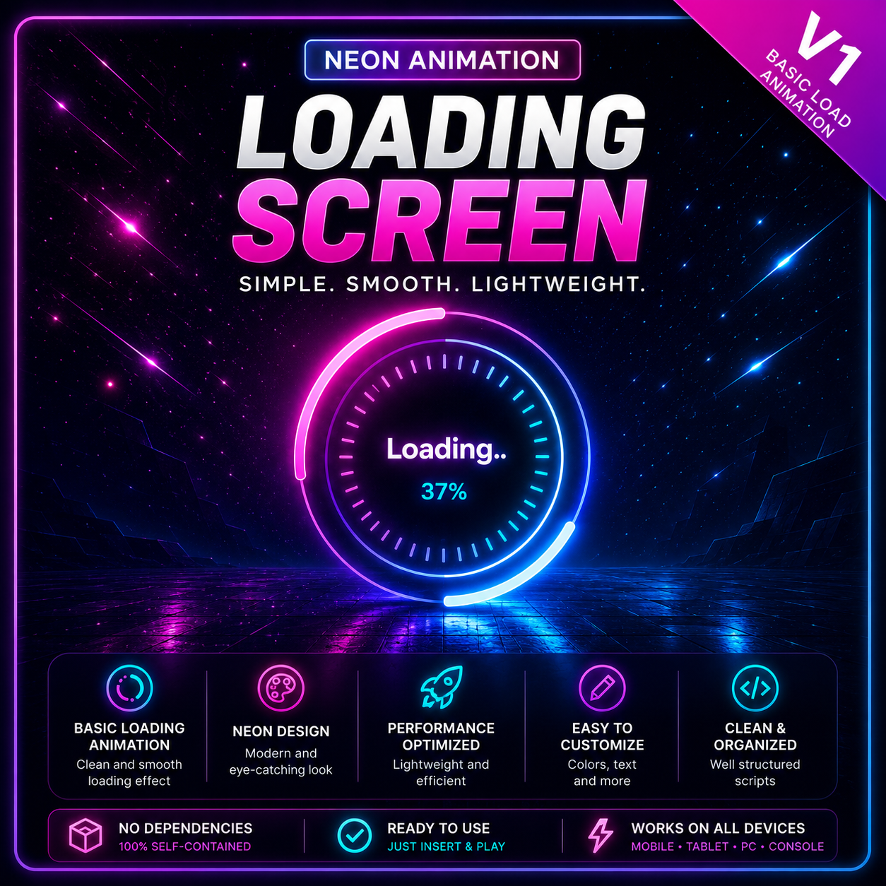 Nice Animation Loading Screen KW Studio Roblox Marketplace - Buy Roblox UI Templates