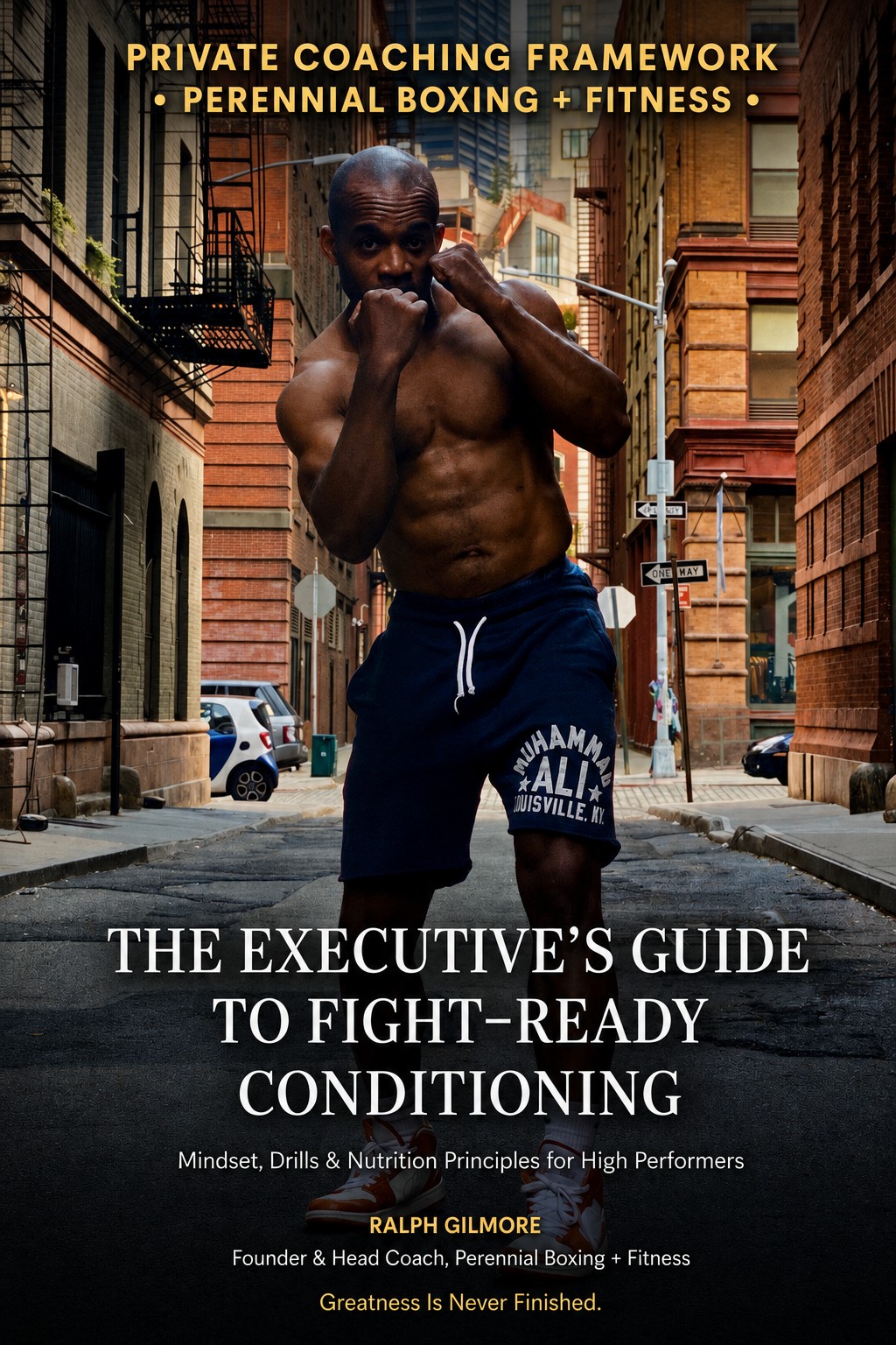 The Executive's Guide to Fight-Ready Conditioning ebook cover — NYC private boxing coach Ralph Gilmore