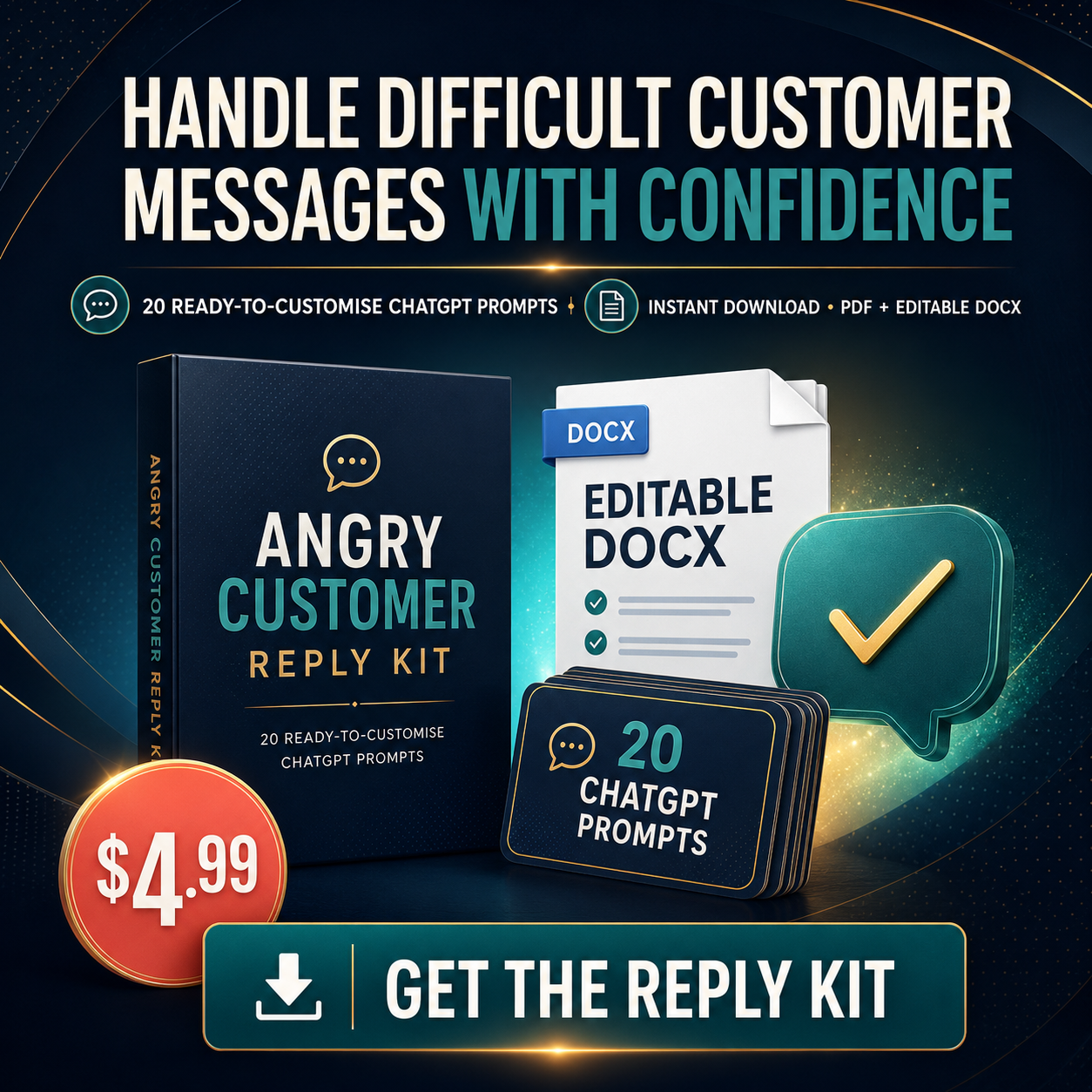 Customer Service ChatGPT Prompt Kit — Handle Angry Customers Professionally