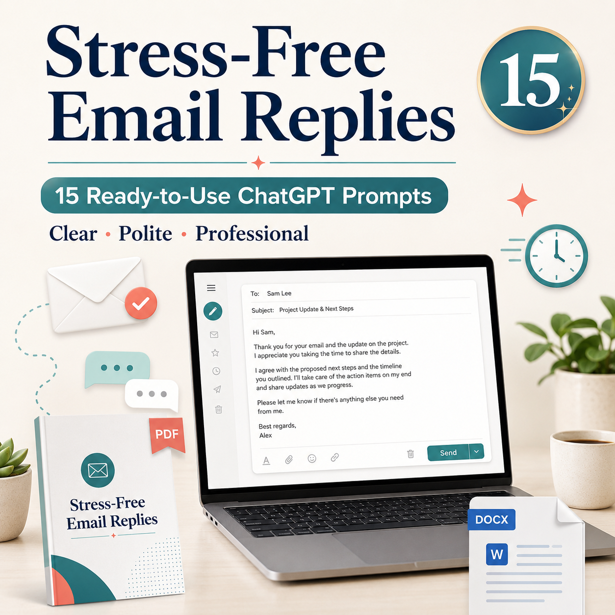 Stress-Free Email Reply Prompts – 15 ChatGPT Prompts