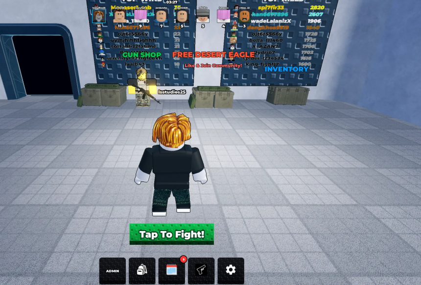 Roblox one shot arena