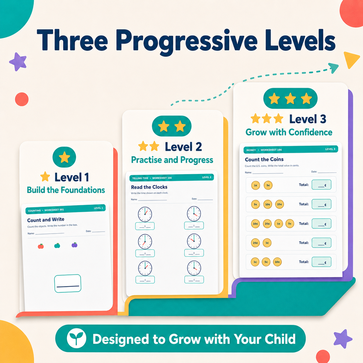 Kindergarten Math Mega Bundle ⭐ 200 Printable Worksheets for Ages 3–6