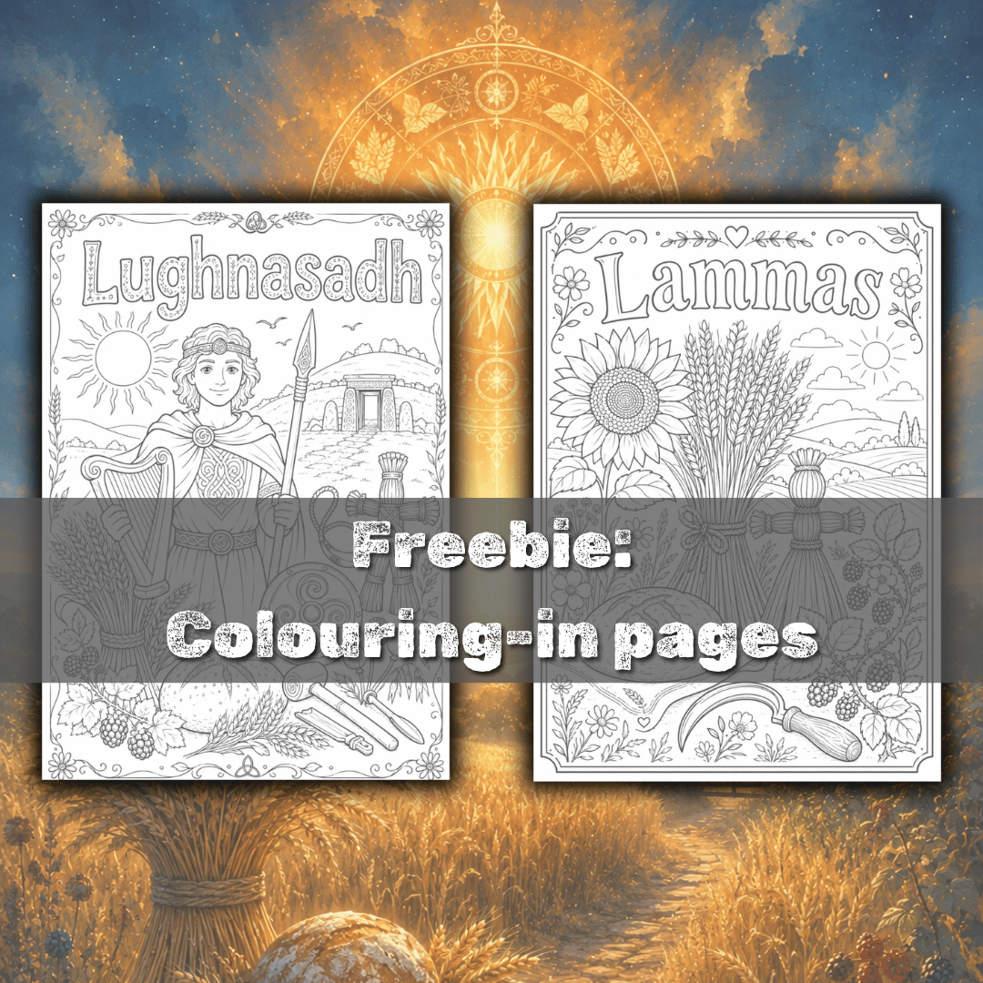 Free Lammas Lughnasadh printable download for coloring-in