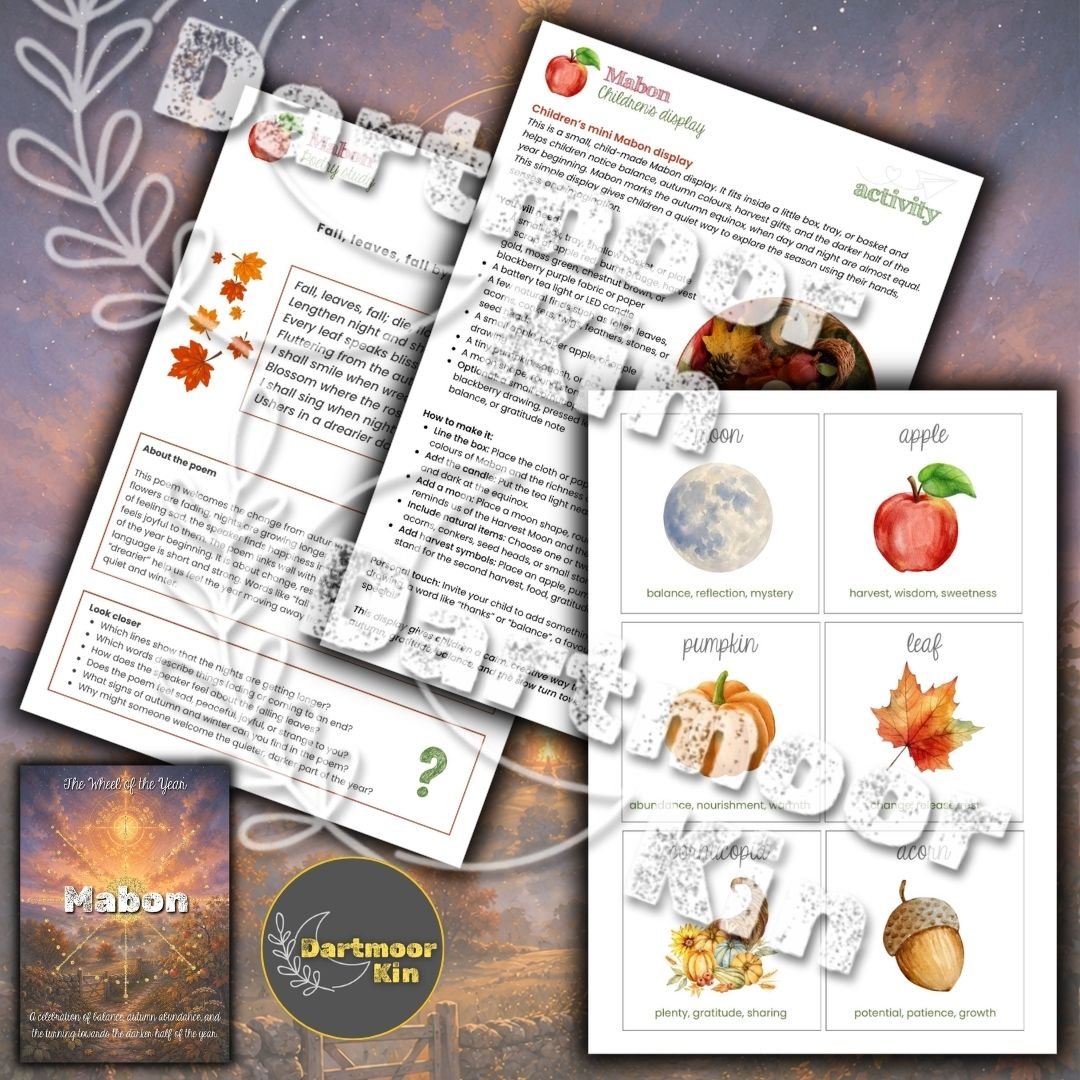 A printable autumn equinox pack for seasonal family learning