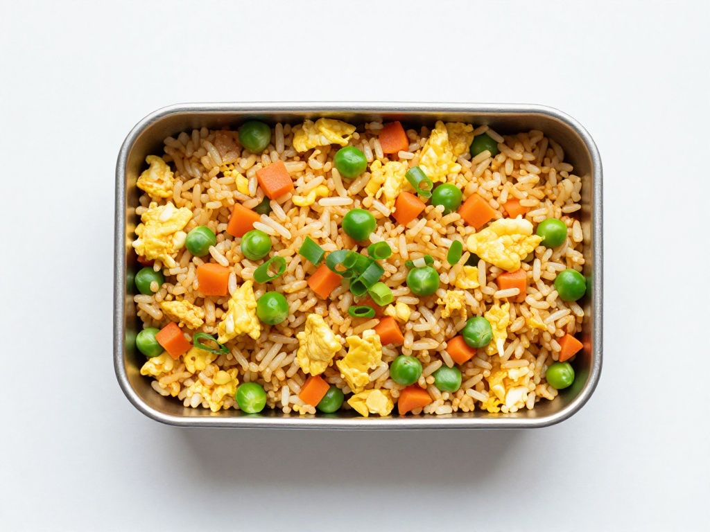 Egg Fried Rice and Edamame Bento