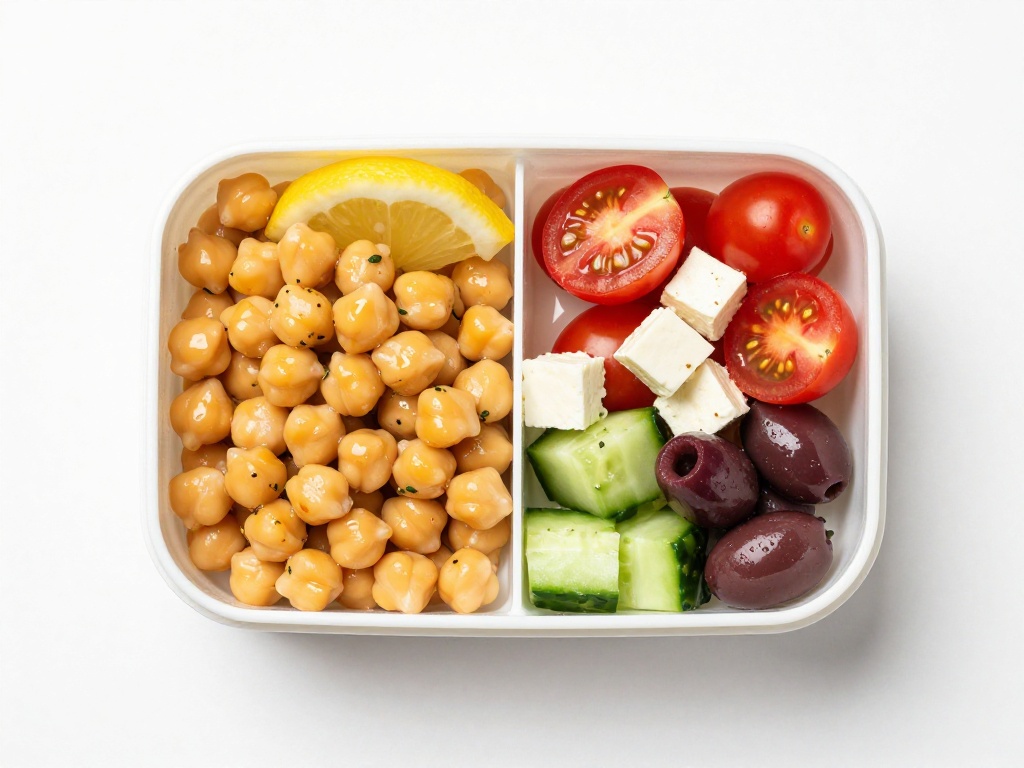 Mediterranean Chickpea and Veggie Bento