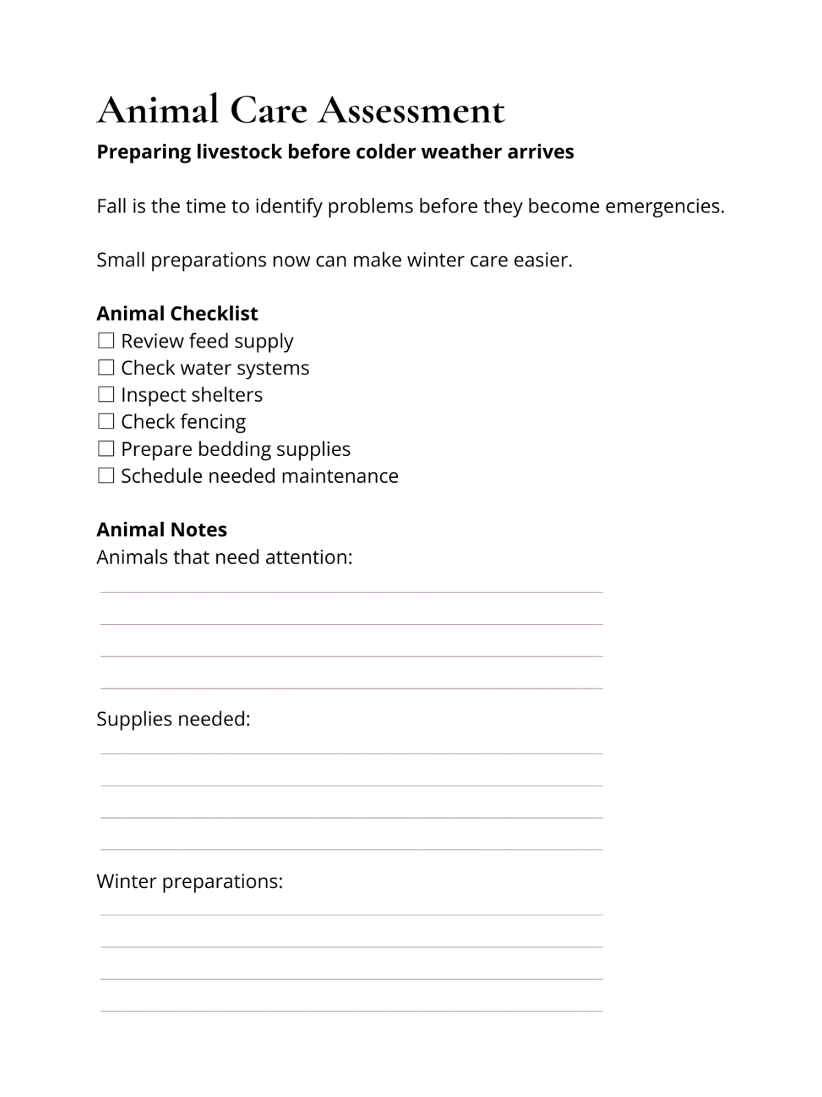 Fall Homestead Notebook printable planner for organizing harvest, preservation, and winter homestead preparation.