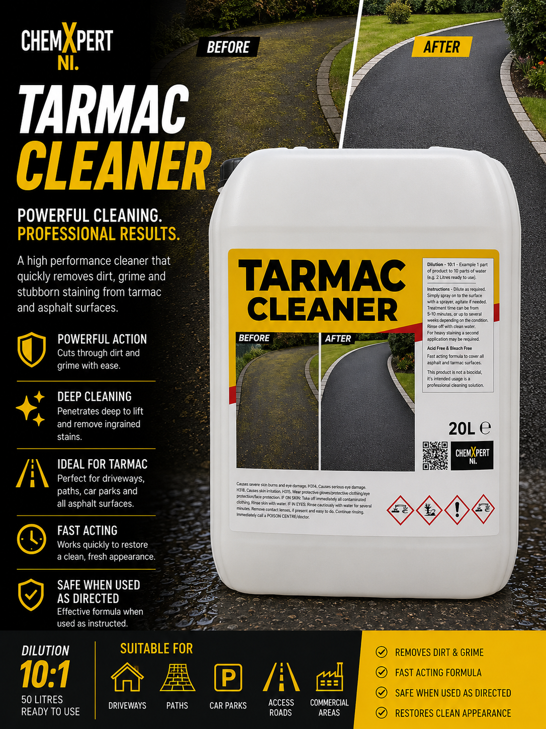 ChemXpert NI Tarmac Cleaner 20 litres