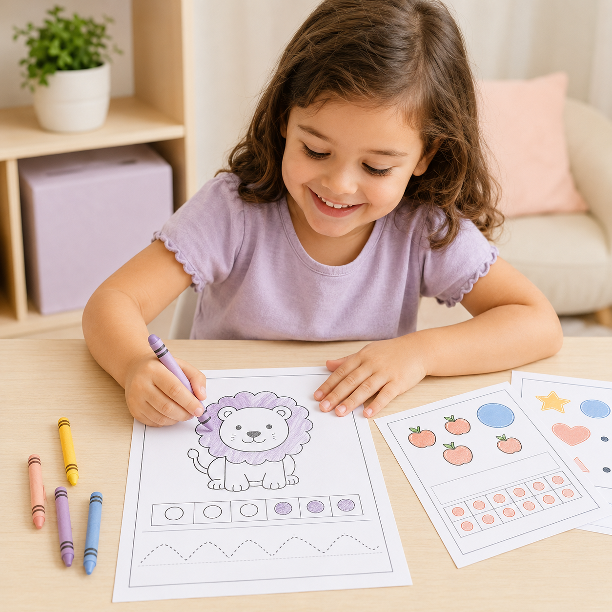 Preschool Mega Activity Bundle – 115 Learning, Counting, Coloring & Sticker Pages