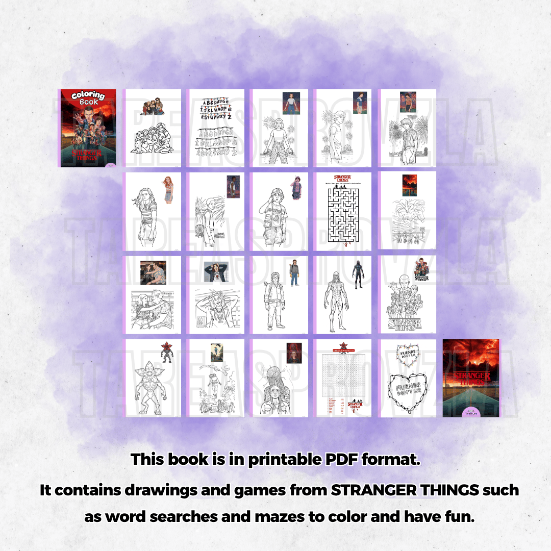 stranger things coloring book pdf printable