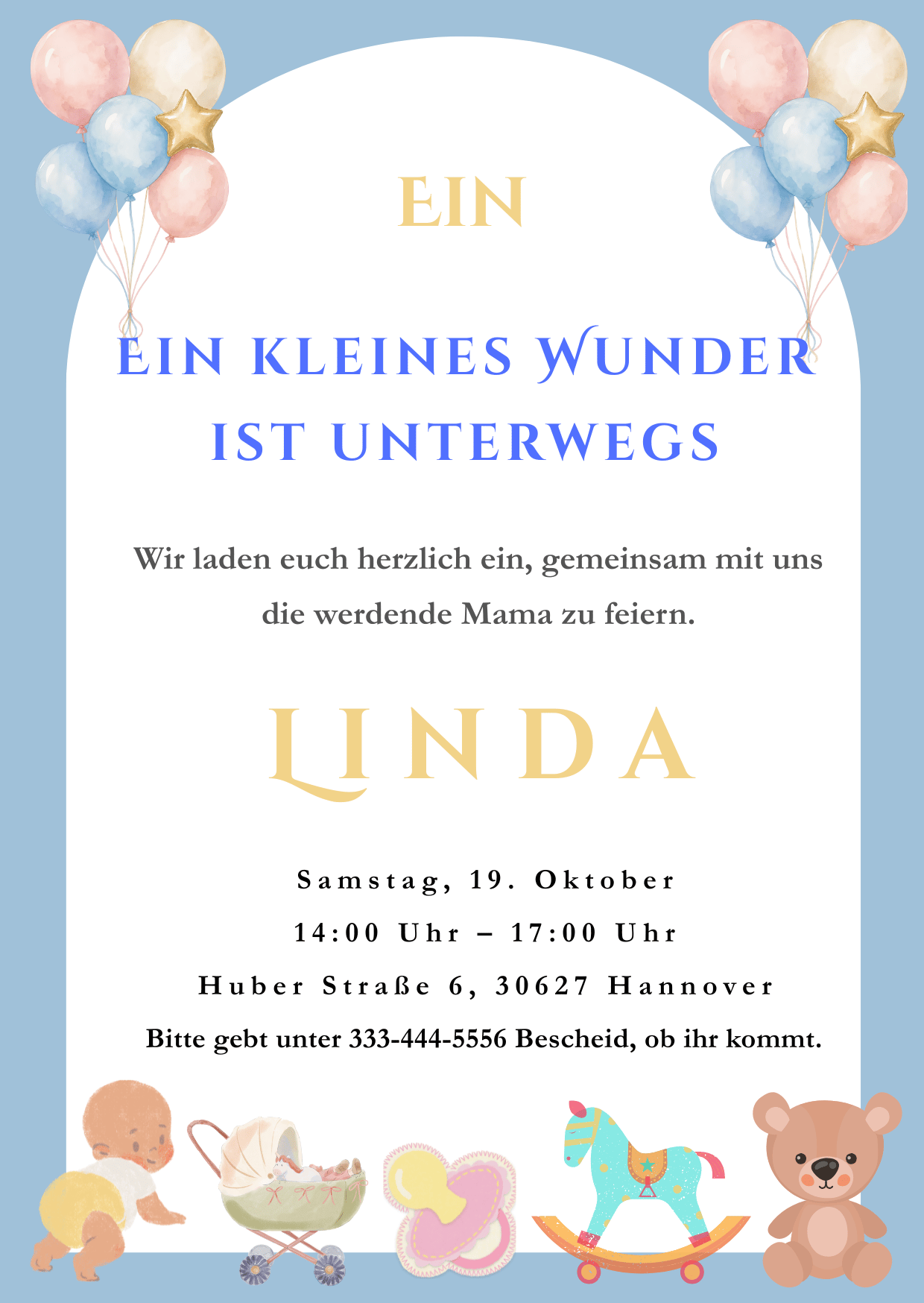Baby Shower Vorlage