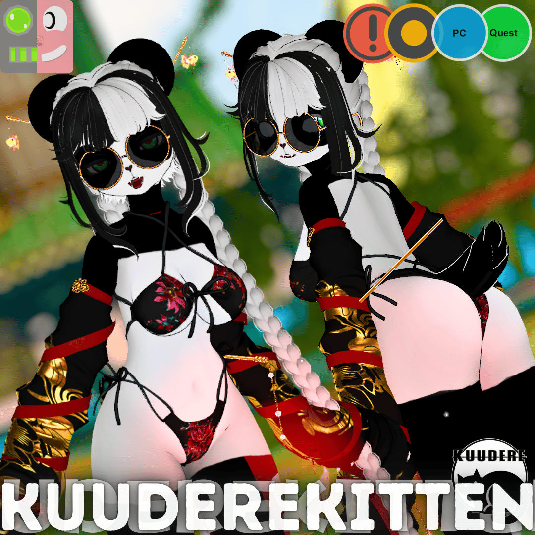 Zen Panda Girl Avatar[+OPTIMIZED][PC+QUEST][SPS] [VRCFT][VRChat Avatar]