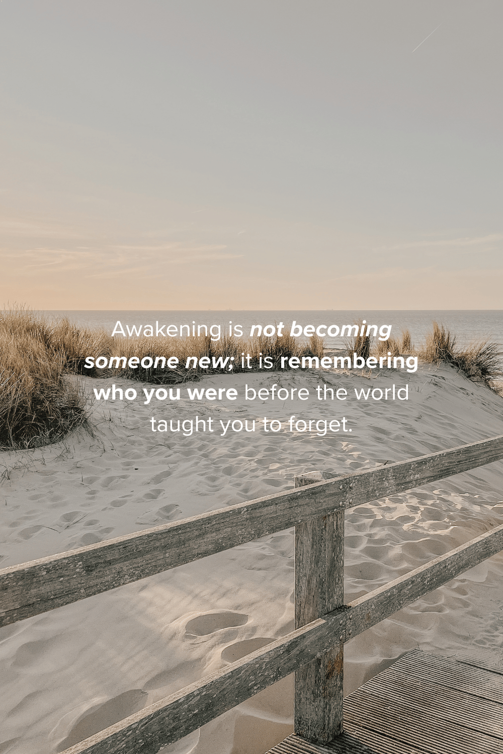 Spiritual awakening quote about remembering who you truly are, soul growth, healing, inner transformation, and returning to your authentic self.