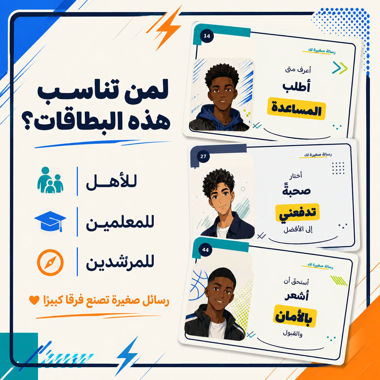 ستون بطاقة تحفيزية للمراهقين الذكور – عبارات عربية للثقة والطموح