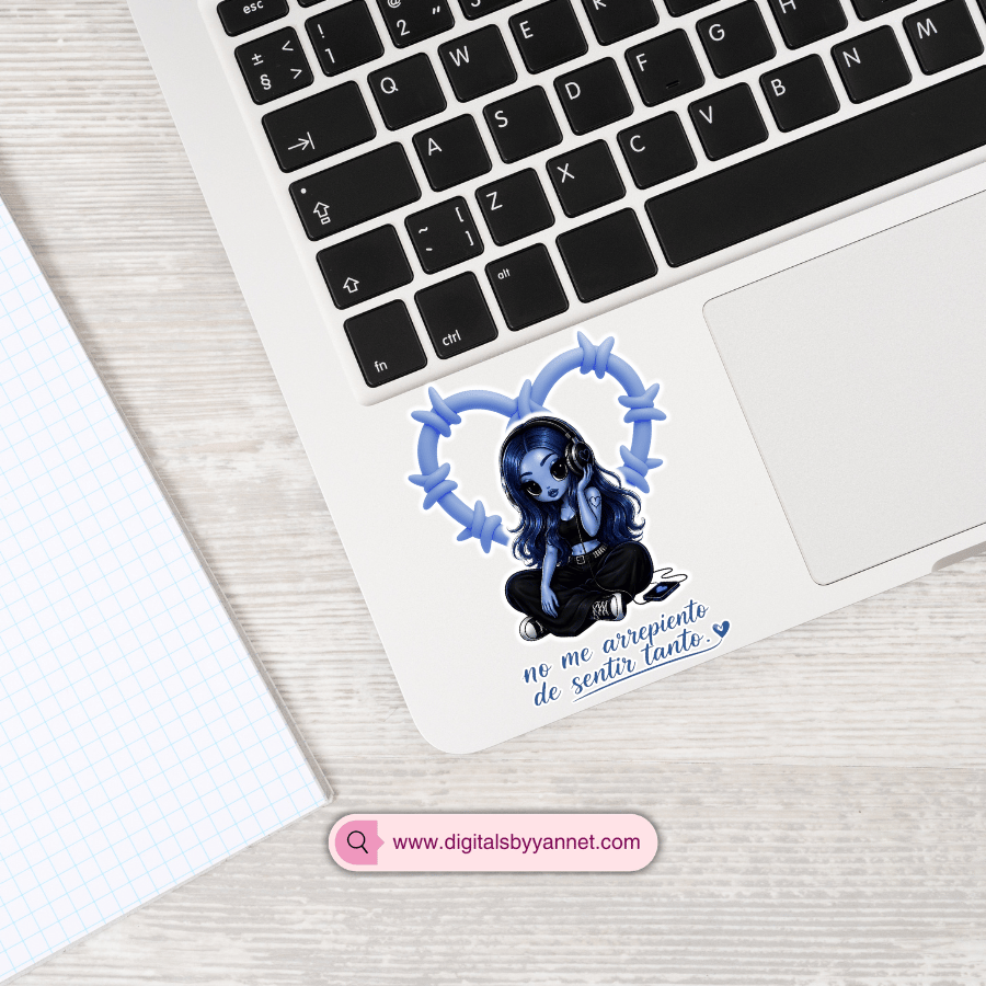 A soft blue aesthetic with a little heartbreak energy. 💙 Create your own T-shirts, hoodies, mugs, totes and more with this emotional digital design.