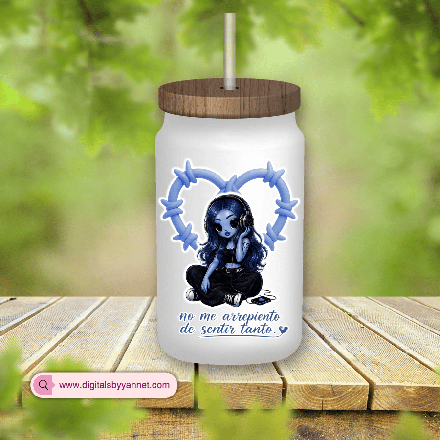 Blue Heartbreak PNG | Emotional Girl Digital Design