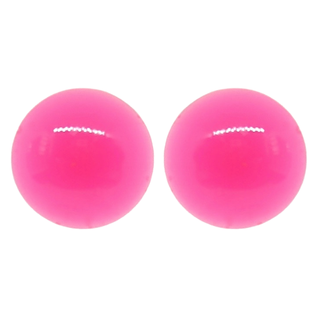 1980's Retro Style Neon Pink Stud Earrings