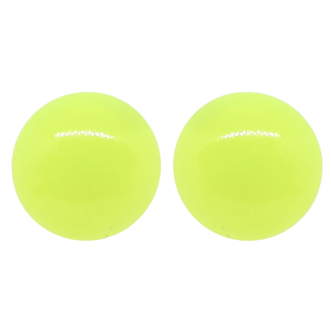 1980's Retro Style Neon Yellow Stud Earrings