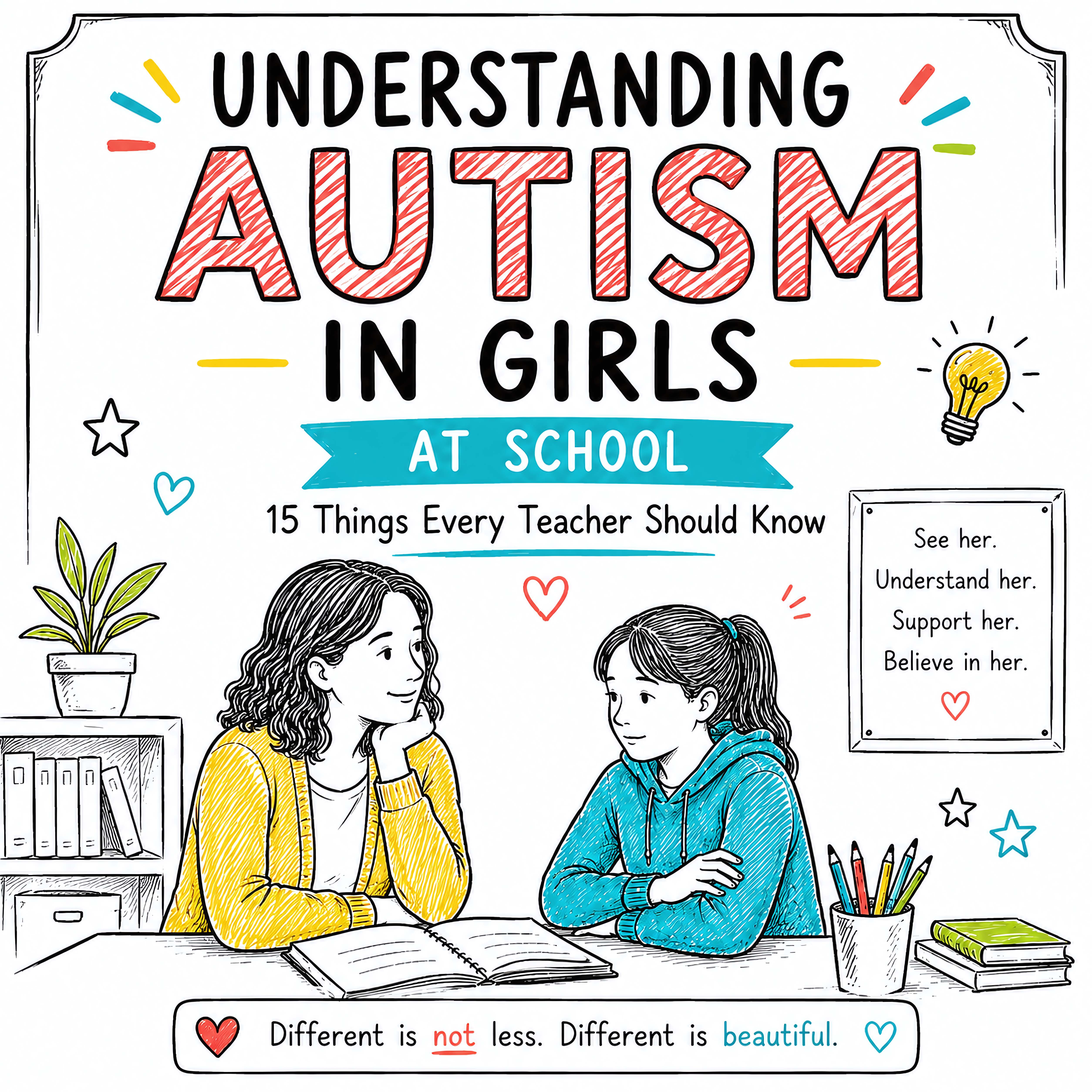 Understanding Autism in Girls at School free printable