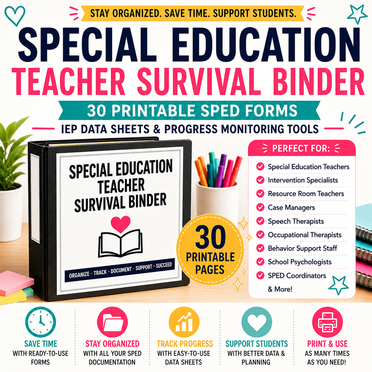 Special Education Teacher Survival Binder free printable