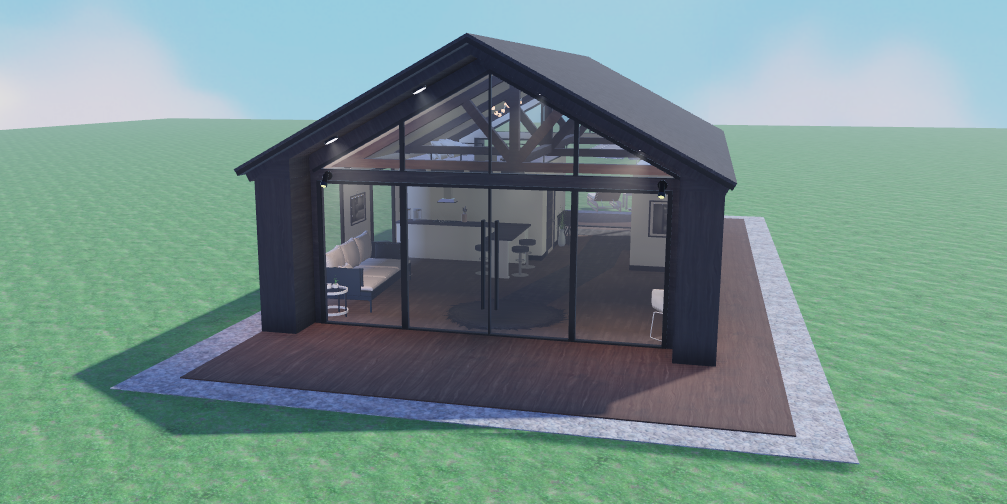 Roblox modern modular cabin home