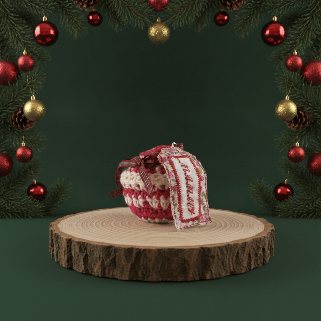 Personalised Mammy Crochet Christmas Bauble | Handmade Gift