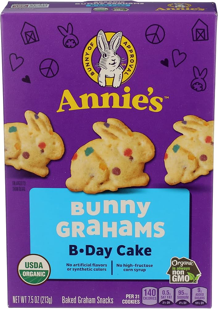 An image of Annie's B-Day Cake bunny grahams.