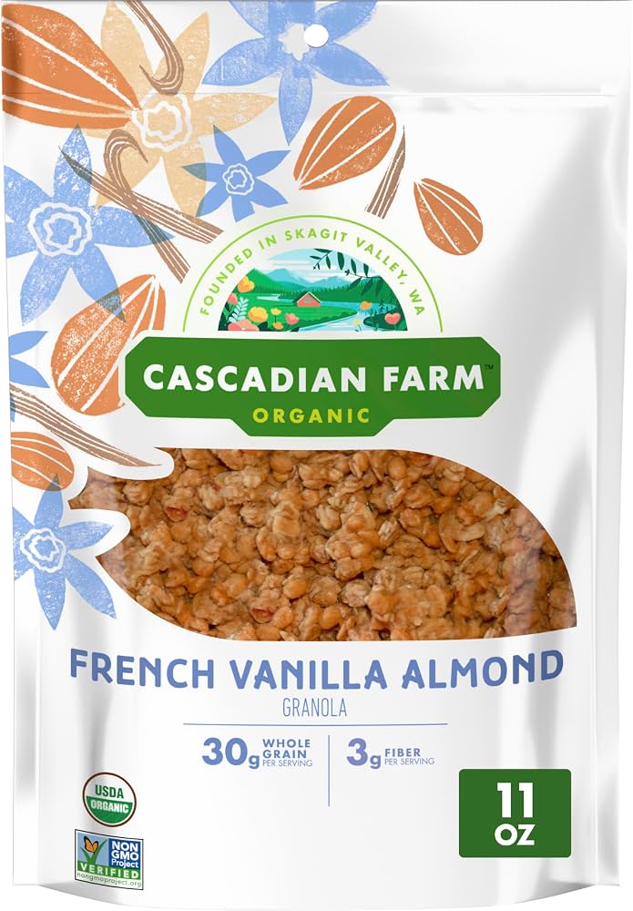 An image of Cascadian Farm's French Vanilla Almond granola.