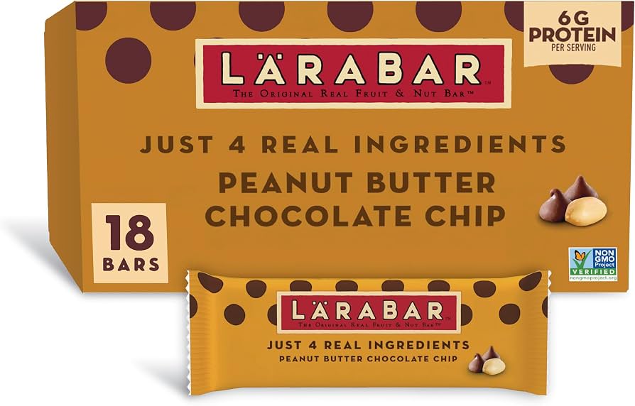 An image of the Peanut Butter Chocolate Chip variation of Larabar.